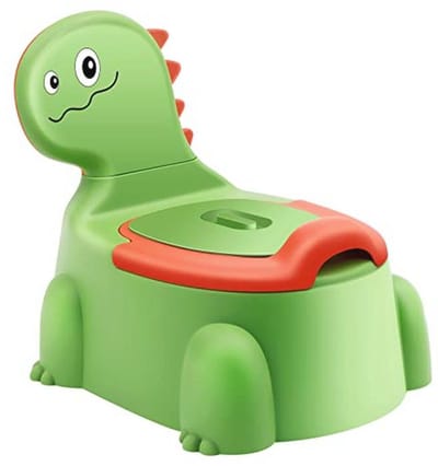 Kinderen Dinosaurus Potje - Trainingstoilet voor Peuters 1-6 Jaar, Draagbaar en Spatwaterdicht, Groene Kleur