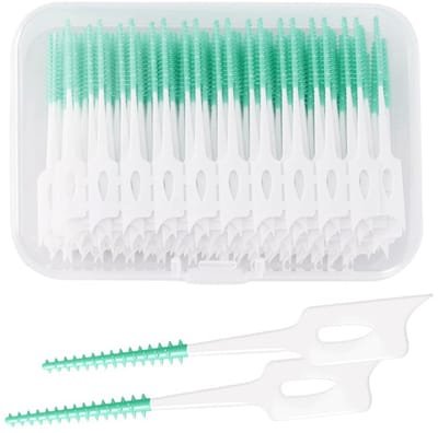 MTTProducts - Interdental Brushes - 100 Stuks - Effectieve Tandenreiniging - Lichtgroen - Tandenborstels - Voor Gezin - Dagelijks Gebruik