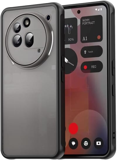 Telefoonhoesje geschikt voor de Nothing Phone 3a Pro - zwart - transparante back over hoesje back case siliconen