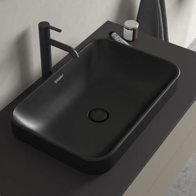 Duravit Happy D.2 Plus countertop sink 60 cm anthracite matt, without overflow, without tap hole bench 2359601300