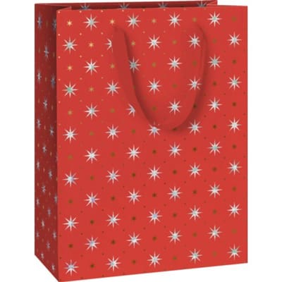 Stewo geschenktasje stars zidonia, formaat 23 x 13 x 30 cm, rood