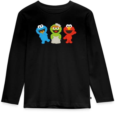 Sesamstraat Baby Koekiemonster Oscar & Elmo Premium T-Shirt Kinderen