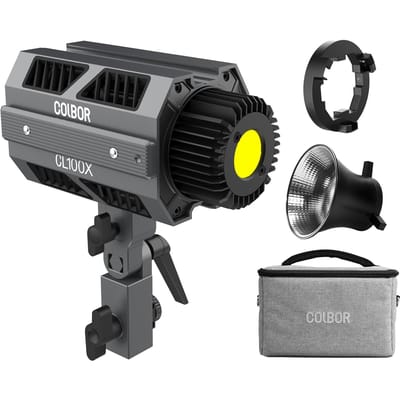 Lampe de photographie COB de studio COLBOR CL100X 110 W Lampe vidéo LED bicolore à température 2700 K-6500 K US Plug