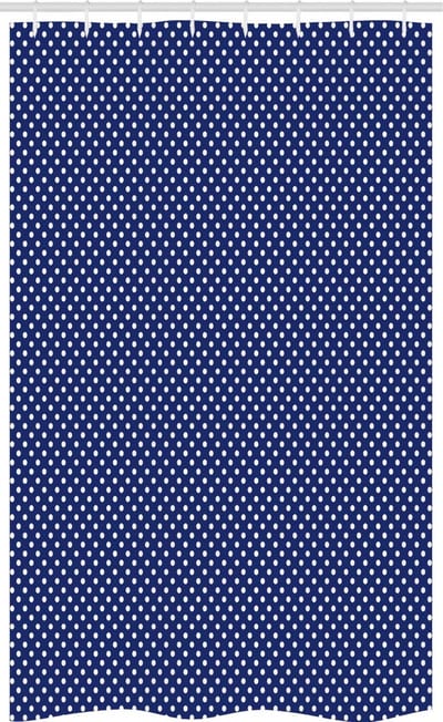 ABAKUHAUS Douchegordijn nautisch – marineblauw/wit, 120x180 cm – waterafstotend
