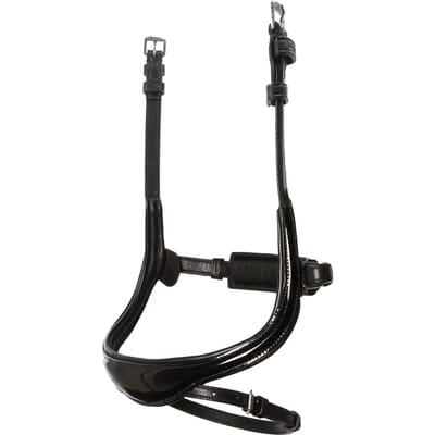 Combinatie paardenneusriem Kieffer Ultrasoft Amy Shine with square chrome buckles