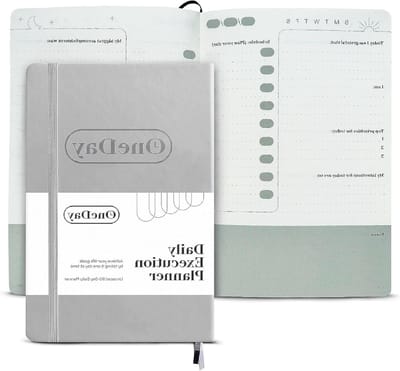 Dagelijkse Planner - Organizer Dagboek - Doelen Behalen - Ongedateerd 90 Dagen - A5 Formaat - Grijs