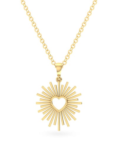 LiLaLove Ketting Hartje- Tienerketting- Meisjesketting- Goudkleurige ketting- Ibiza- Kind
