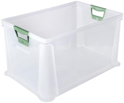 keeeper Opbergbox 'luis', 64 liter, grijs-transparant