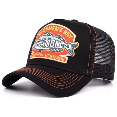 Nieuw Station Visgraat Borduurwerk Heren Straat Skateboarden Hip Hop Hoed Trucker Hoed Dames Vrijetijd Zonneklep Hoed Baseballpet gray