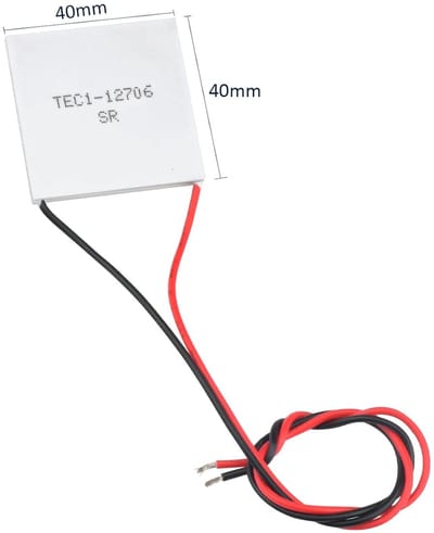 Peltier Koelmodule - Thermo-elektrisch Koellichaam - Temperatuur Regulatie - 12V 6A 60W - 40x40x3.6mm