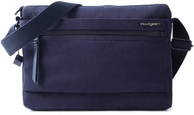 Hedgren Eye Medium Dames Crossbodytas met RFID-bescherming – Middelgroot – Ribfluweel Peacoat Blue