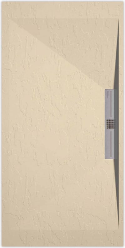 Sanifun douchebak Stone Side Cream Slate 1000 x 900 S