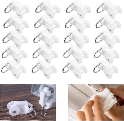 Allecto Plus - Gordijnrailrol 100 stuks - Zweefvliegtuigen van kunststof - Zilver - Hangstangaccessoires - Gordijnrailhaken - Gemakkelijk te installeren
