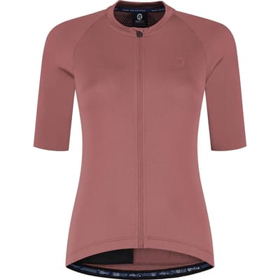 Rogelli Essential II Dames Korte Mouw Fietsshirt - Lange Rits - Roze