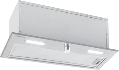 Klarstein Simplica 70 Ventilatiemodule, Inbouwkap, 70 cm breed, Afvoercapaciteit: 440 m³/u, Recirculatie mogelijk, Draaiknop, 3 standen, LED-verlichting: 2 x 1,5 W, Roestvrij staal