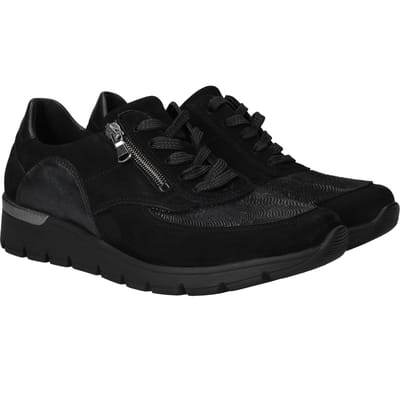 Waldläufer OrthoTritt Dames Sneaker - 626K02-605-001 Zwart - Wijdte K - Maat 5½ (38.5)