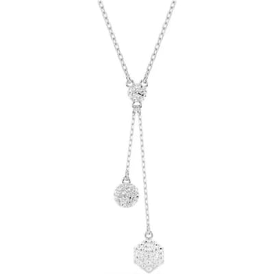 Swarovski Dextera Kubische Bol Kristal Ketting Dames ketting Zilver 5693207 Box+Shopping Bag (Random Color) white