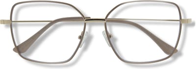 Ear2Ear 01904 leesbril Sue goudkleurig vierkant montuur