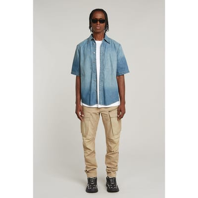 G-Star Regular Denim Shirt S/s Sun Faded Thames Taglia: S | Camicie Casual Outlet | Uomo | Blu
