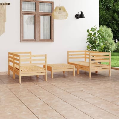 vidaXL - 5-delige - Loungeset - massief - grenenhout
