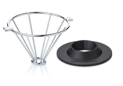 Barista & Co Koffiefilter Corral Pour Over - 11x13x9 cm - Zilverkleurig