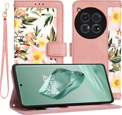 Hoesje geschikt voor OnePlus 12 - Techsuit FlipCraft Book Wallet Case met koord - Sweetheart Pink