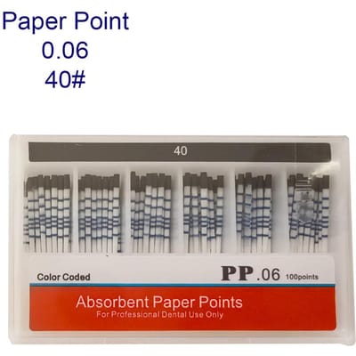 Jnsur 0.02 0.04 0.06 Pointes Absorbantes en Papier Dentaire Matériau de Obturation de Canal Radiculaire Endodontique Avec Échelle Adhésive