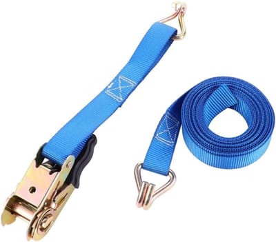 Spanband met Haak - Ladingriem Bevestigingsriem - Vracht Vervoeren - Snelspansluiting Nokgesp - 540 cm - Blauw