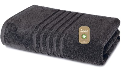 Lavea® 1 Saunahanddoek 80x200 cm van 100% biologisch katoenen badstof, zacht en absorberend, voor thuis, hotel en spa – ook ideaal als douchehanddoek – Antraciet
