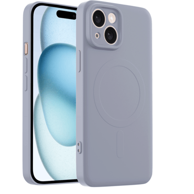 ShieldCase siliconen back cover met magneet geschikt voor iPhone 15 hoesje - TPU / siliconen backcover - telefoonhoesje speciaal voor magnetische accessoires - hoesje met camera cover (lila)
