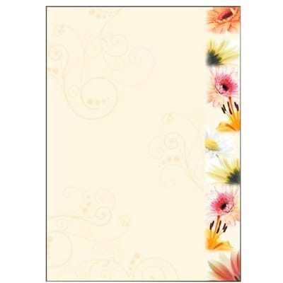Designpapier Sigel A4 90grs - bloemen pak 50 vel