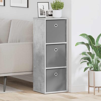 vidaXL - Dressoir - met - lade - Beton - Grijs - 30,5 - x - 27 - x - 84,5 - cm