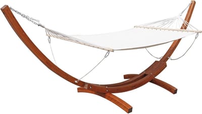 XXL Hangmat met Houten Frame voor Binnen en Buiten - Luxe Ontspanning tot 200 kg