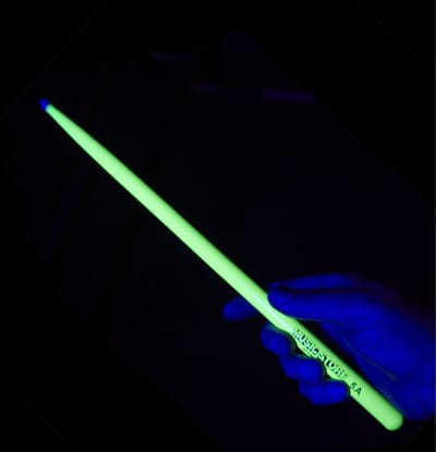 MUSIC STORE Horbeam 5A UV-Sticks Green - Drumsticks