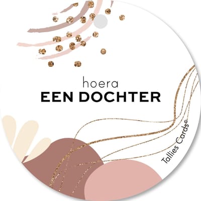 Tallies Cards - kadokaartjes  - bloemenkaartjes - Dochter - Abstract - set van 5 kaarten - geboortekaart - geboorte - baby - in verwachting - 100% Duurzaam