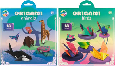 Papier Origami voor Kinderen 2pcs - Compleet Knutselpakket met Origami voor Kinderen, Inclusief Origami Vogels en Dieren met Wiebeloogjes