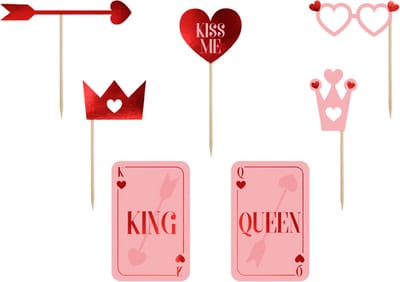 PARTYDECO - Love is in the air photobooth-set 7 accessoires