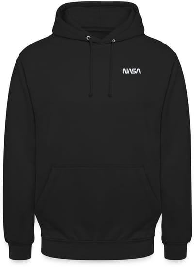 NASA Logo Klein Wit Borduurwerk Hoodie Unisex