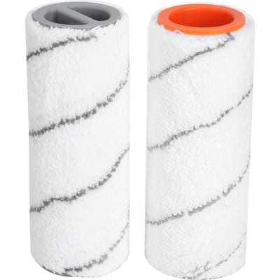 2 Pièces Brosse Rotative Aspirateur Balayeuse de Sol Nettoyeur Accessoires Ménagers Convient pour KARCHER FC3 FC5 blanc