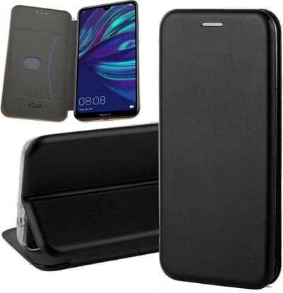 Hoesje geschikt voor Huawei Y7 (2019) - Book Case Flip Wallet - iCall - Zwart