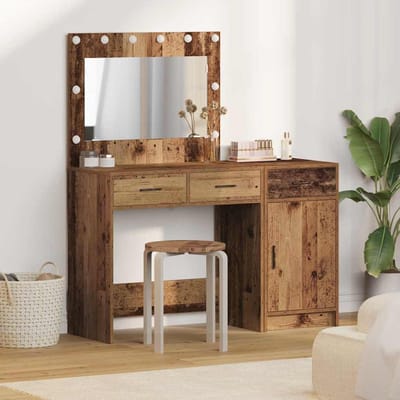 vidaXL - Kaptafel - 2 - st - Bruin - 40 - x - 41 - x - 75 - cm - Bewerkt - hout