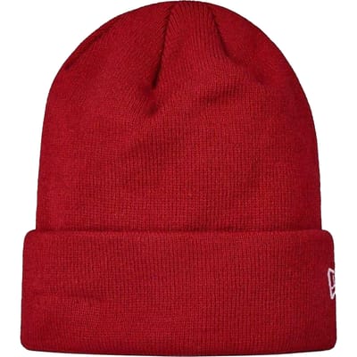 New Era Geborduurde gebreide muts met logo voor volwassenen (Rood)