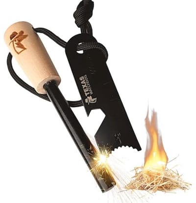 Vuurstarter Set met Ferrostaaf en Striker - Essentiële Tools voor Overlevingssituaties en Outdoor Activiteiten