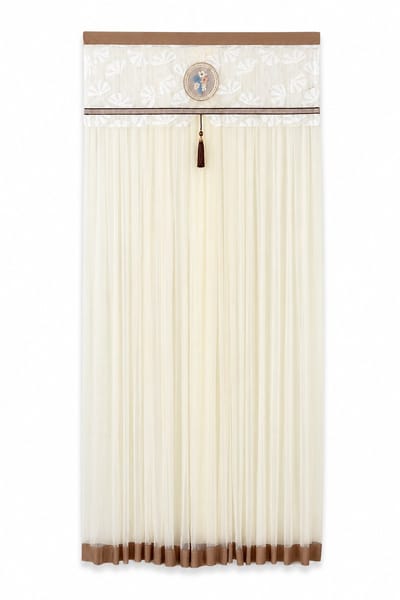 Luxe Deurgordijn Kant - Vliegengordijn & Privacy - Bruin - 100x200 cm