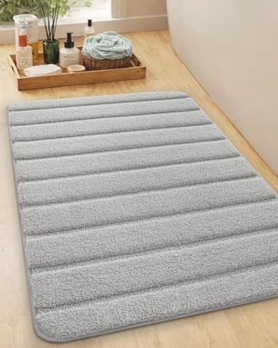 Grijze Antislip Badmat | Wasbare Mat voor Badkamer en Douche | 61 x 92 cm