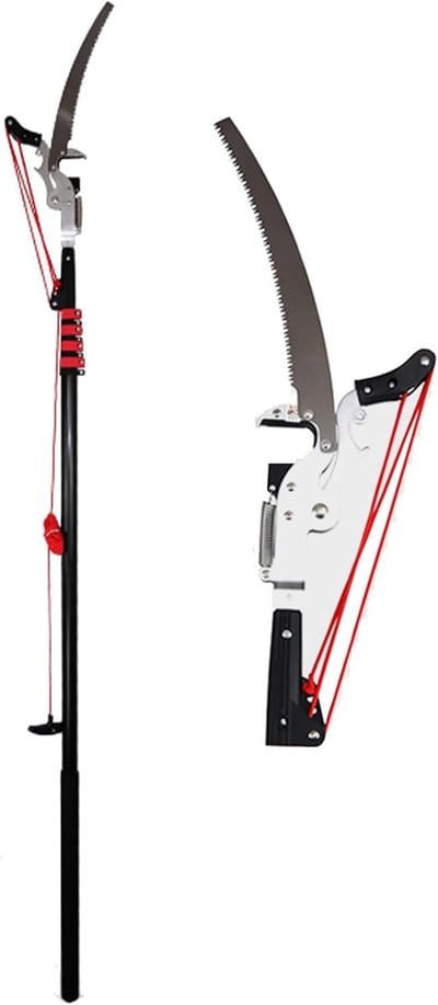 Telescopische Snoeischaar - Paal Snoeischaar - Hoge Takken Snoeien - Uitschuifbare Steel - 6 Meter - Zilver