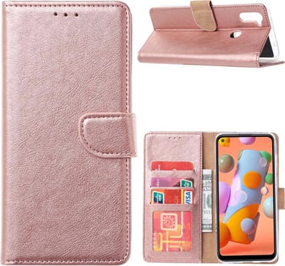 Geschikt Voor Apple iPhone 15 Pro Max Bookcase Rosé-Goud - Goede Kwaliteit - Boekhoesje - pasjes - Pashouder - Magneet - Magnetisch - Boekje