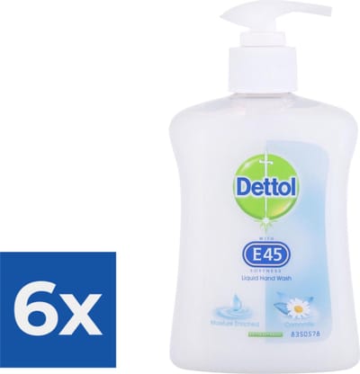 Dettol Handwas Met E45 Zachtheid - Kamille 5 x 250ml - Voordeelverpakking 6 stuks