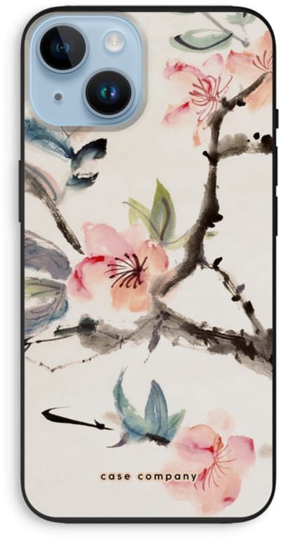Case Company® - Hoesje geschikt voor iPhone 14 hoesje - Japanse bloemen - Biologisch Afbreekbaar Telefoonhoesje - Bescherming alle Kanten en Schermrand