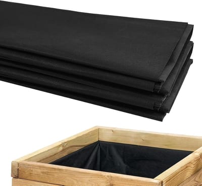 Verhoogd bloembed stof - Plant voering bodem - Onkruid blokkeren - Sterk non-woven materiaal - 1.0 vierkante meter - Zwart